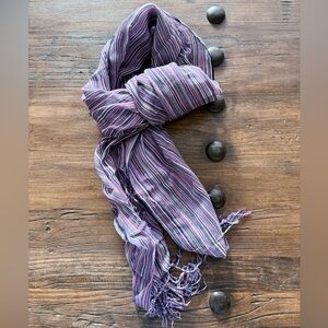 Striped Purple / pink pashmina lightweight Scarf